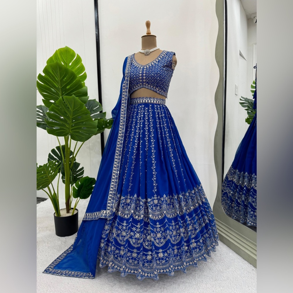 Royal Blue Dress lehenga choli